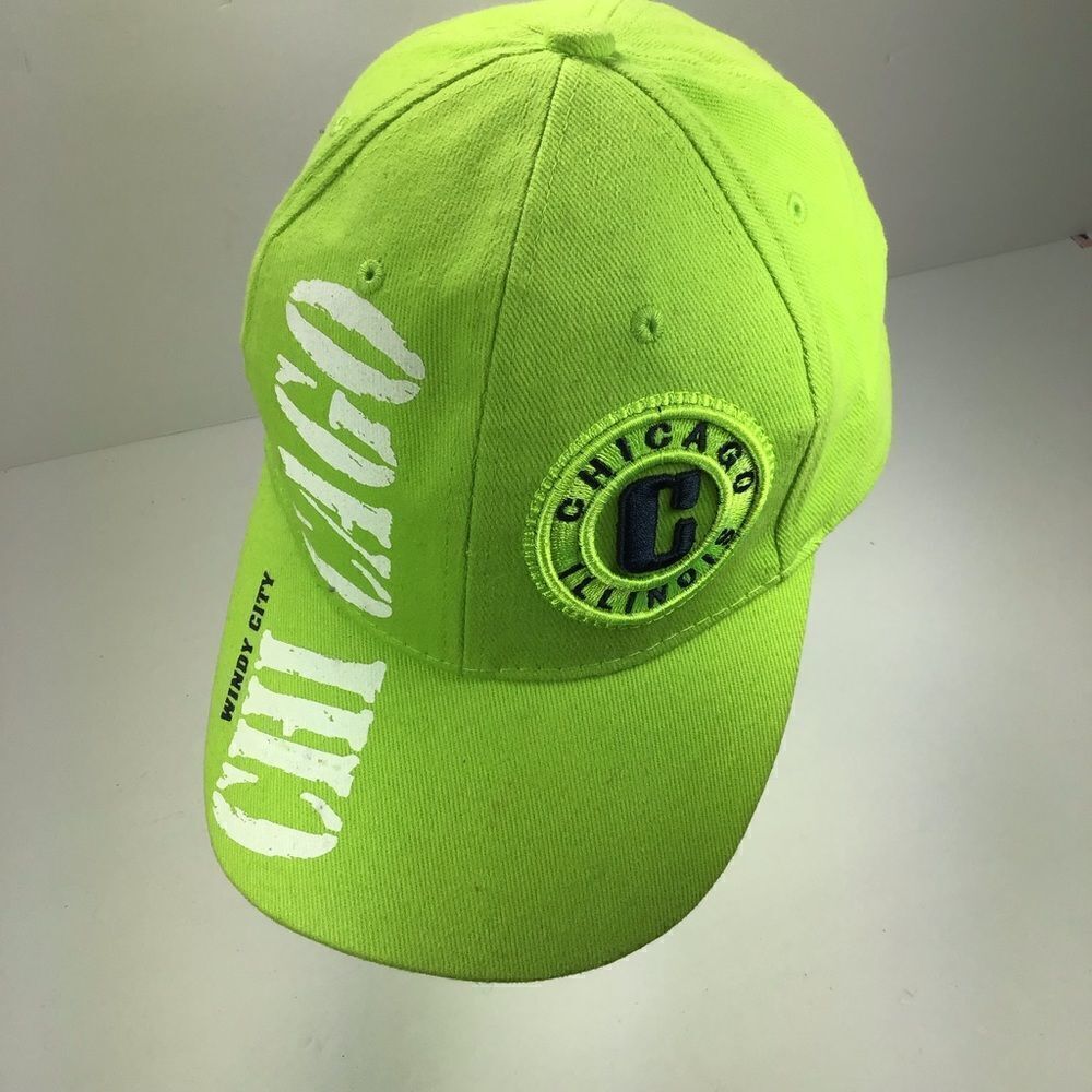 Baseball Cap ALYS Trading Unisex Hat Chicago Lime Green Adjustable Baseball Cap